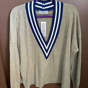 V neck long sleeve blouse